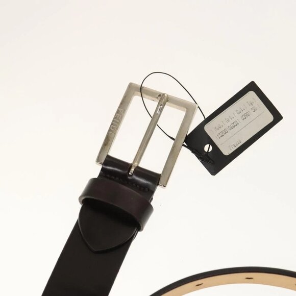 FENDI Zucca Canvas Belt Leather Canvas 2 Set Brown Dark Brown Auth bs25284 - Picture 6 of 13